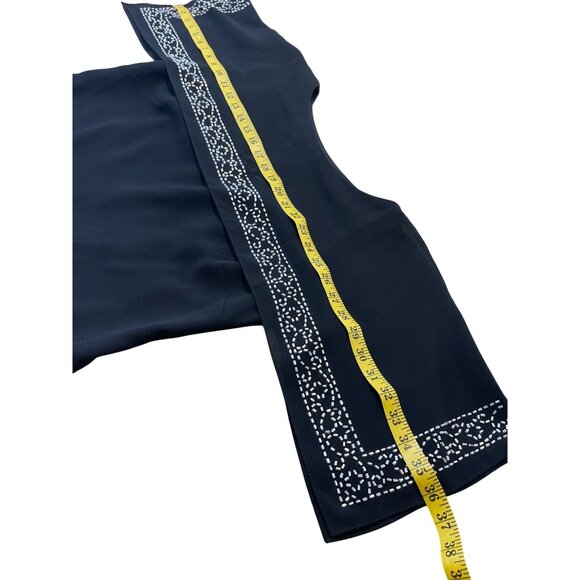 Vintage JR Nites by Caliendo Chiffon Layered Black Top 80s 90s Size 12P - Picture 9 of 14